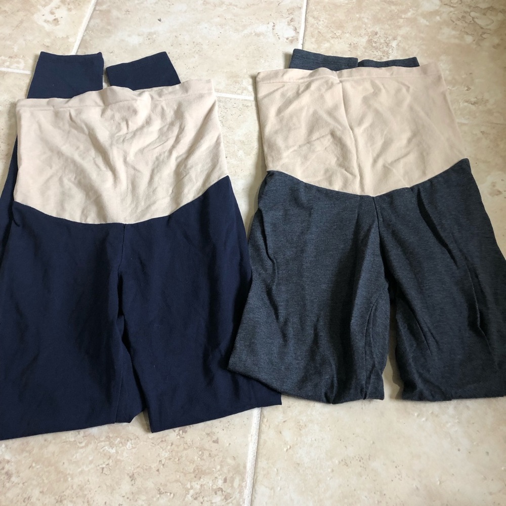 2 pair of motherhood maternity leggings
